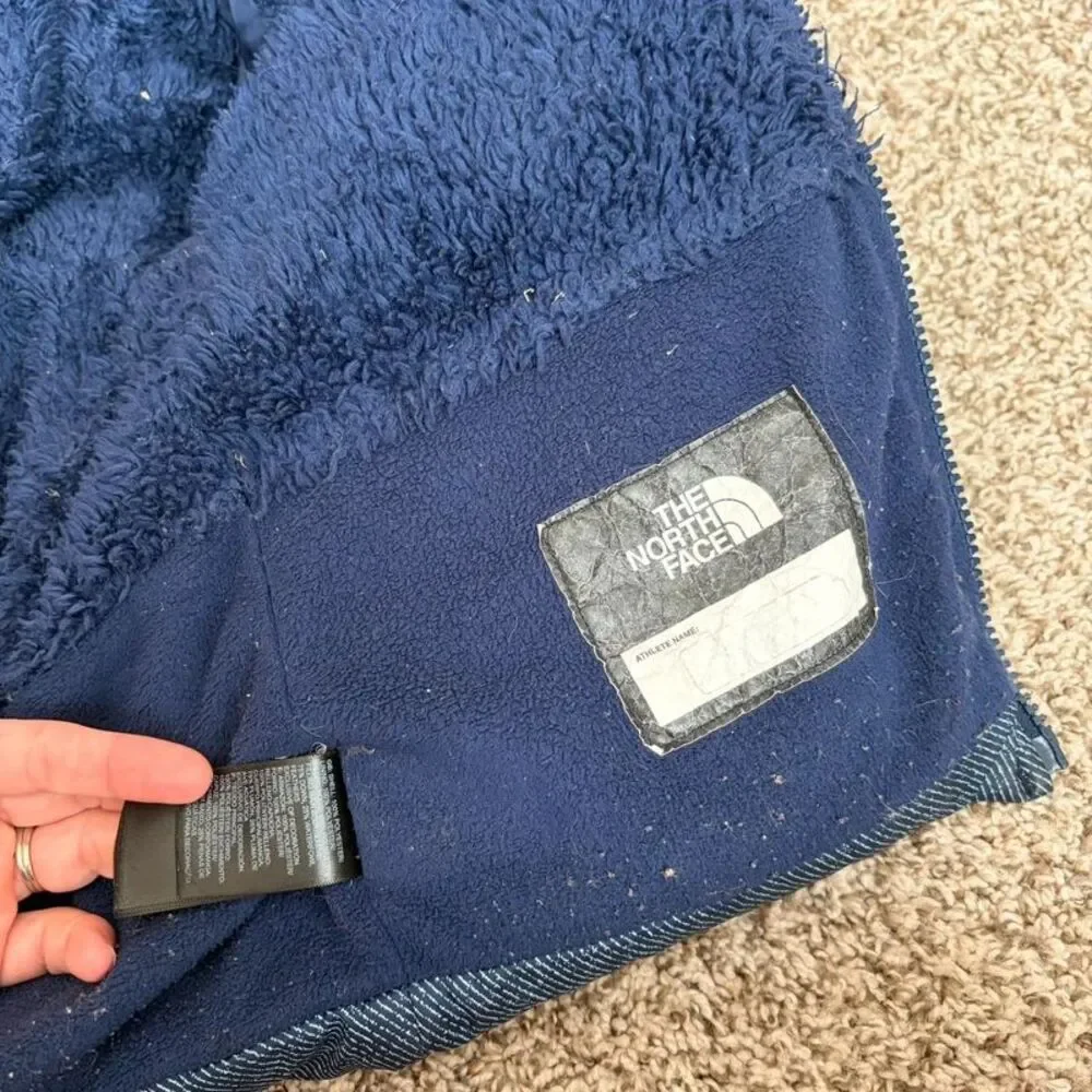 The North Face blue denim
